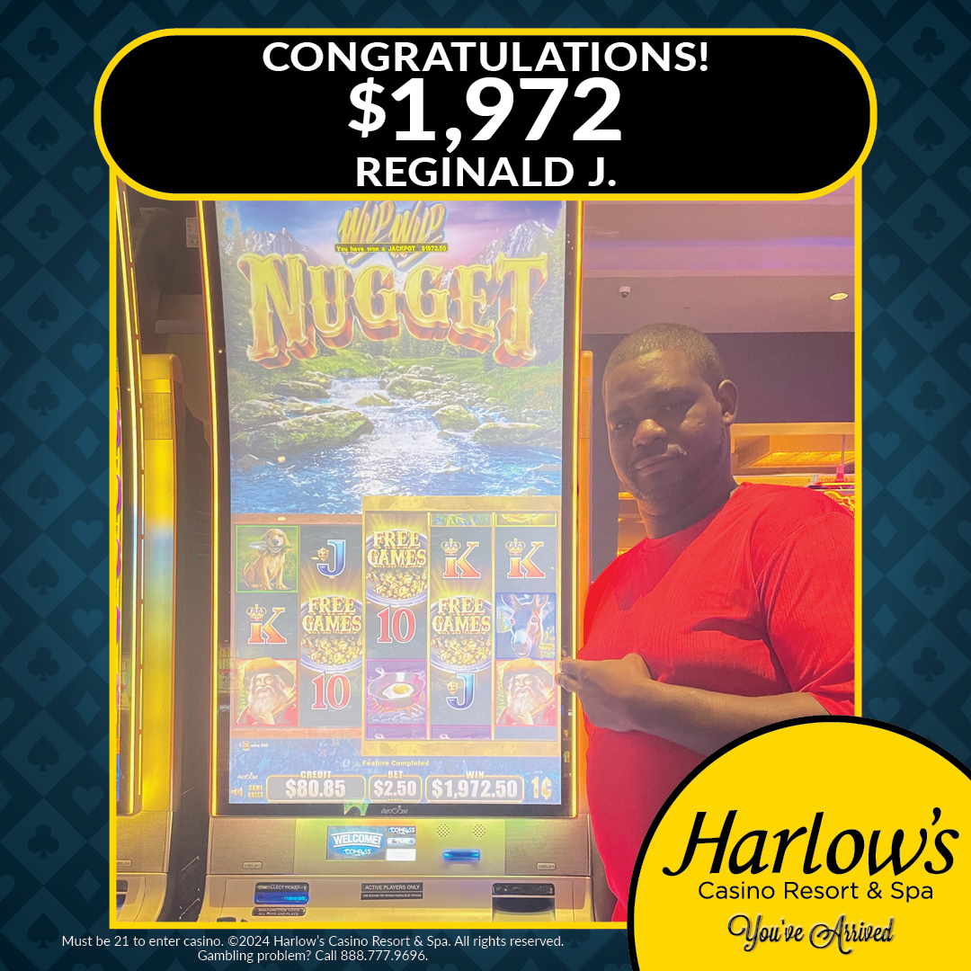 Jackpot winner at Harlow's Casino in Greenville, MS